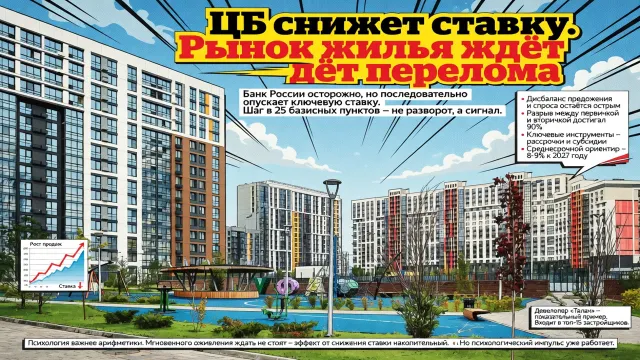 ЦБ снижает ставку. Рынок жилья ждёт перелома